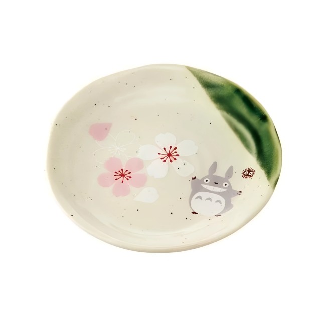 Petite assiette Totoro fleurs de cerisier – Porcelaine de Mino