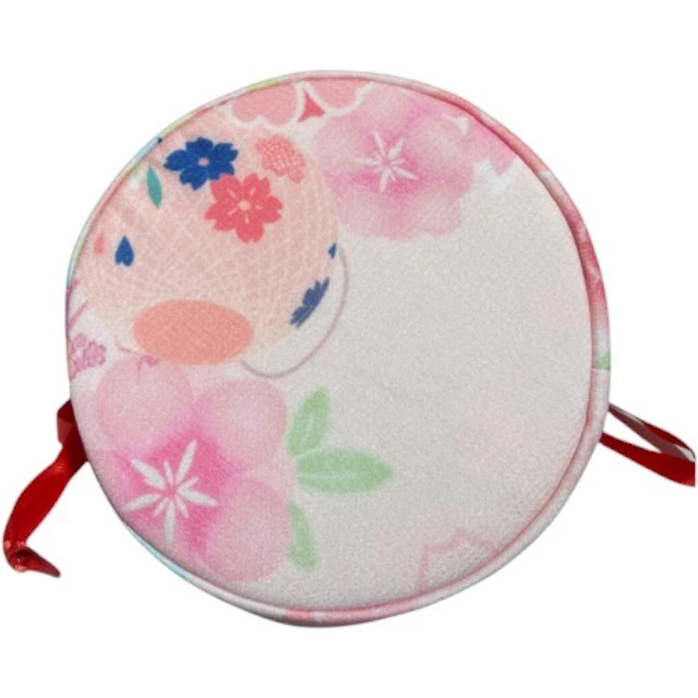 Sac de Kimono japonais rose à fleurs avec fermeture à coulisse