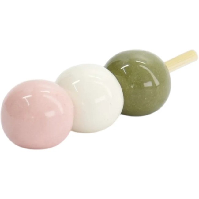 Repose-baguettes Dango japonais en faïence – rose blanc vert – fabriqué au Japon