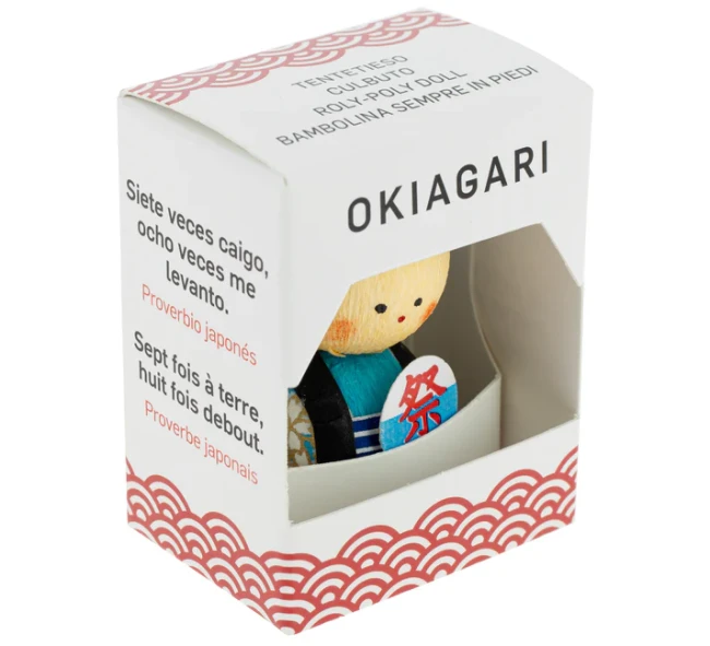 Culbuto Okiagari Matsuri garçon fait main au Japon packaging chez Modern and Past