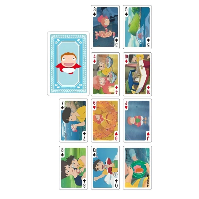Boîte du jeu de cartes Ponyo sur la falaise sous licence officielle Studio Ghibli