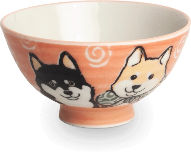 Bol japonais en porcelaine motif Shiba Rose