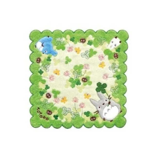 Mini serviette en coton Totoro et trèfle de Mon voisin Totoro Mini serviette en coton Totoro et trèfle - Mon voisin Totoro - boutique japonaise officielle Studio Ghibli - Modern and Past à Brest - coton