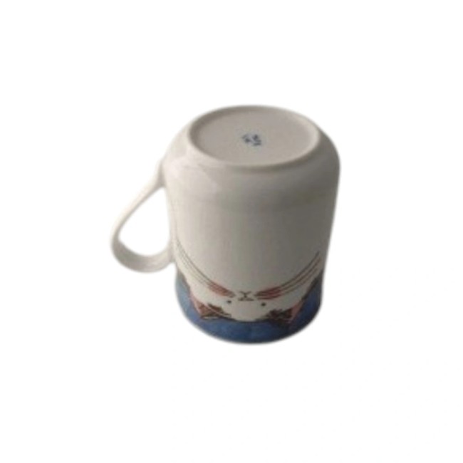 Tasse japonaise Ao Neko en porcelaine bleue et blanche avec motif de chat fabriquée au Japon