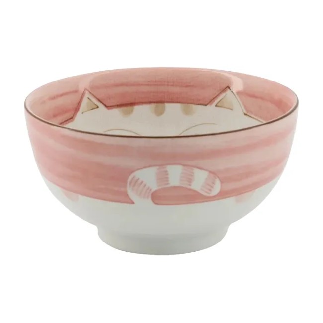 Bol ramen chat rose – porcelaine japonaise Bol japonais ramen chat rose – porcelaine kawaii fabriquée au Japon