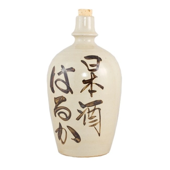 bouteille de saké japonaise en céramique avec bouchon en liège