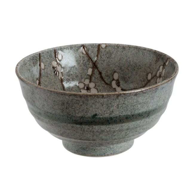 bol ramen japonais Soshun gris 900 ml fabriqué au Japon bol japonais à ramen Soshun Tayo gris 17 cm fleurs de cerisier