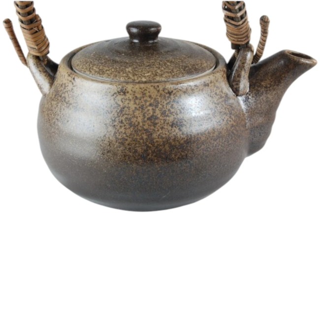Théière japonaise Dobin Bizen en faïence japonaise