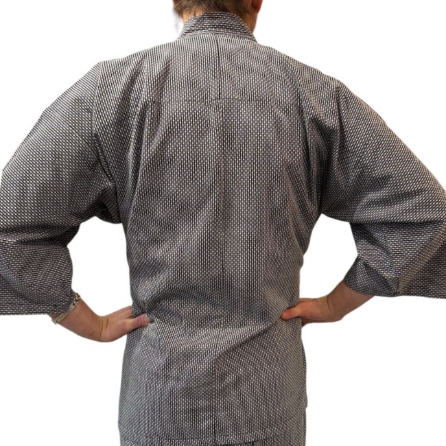 Samue Japonais Noir Sashiko en coton épais samue japonais noir sashiko en coton épais