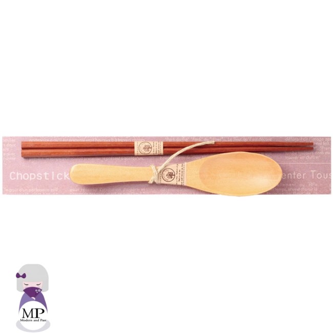 set baguettes et cuillère japonaises en bois fait main Au japon