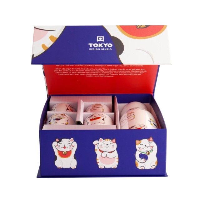 Service à saké japonais Maneki Neko en céramique – Tokyo Design