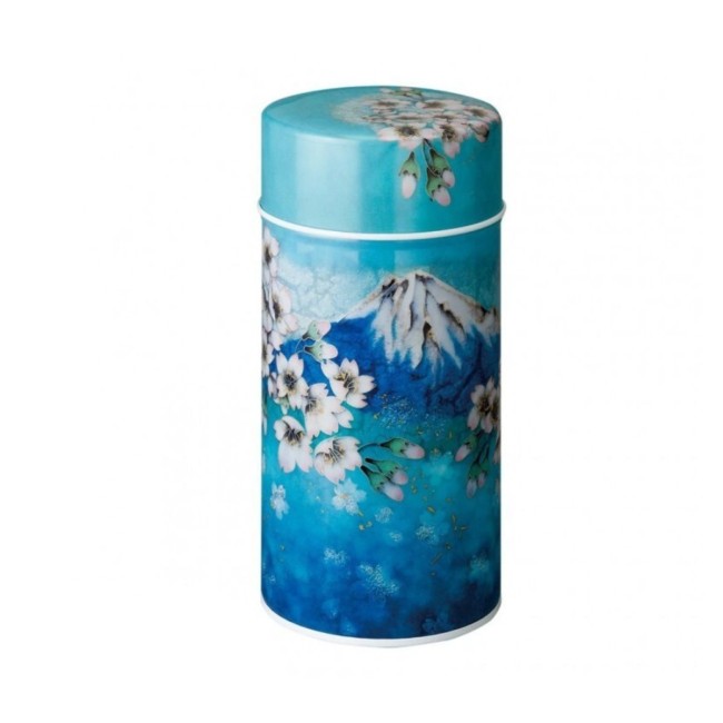 Boîte à Thé Japonaise Shippoh Fuji – 200 g Boîte à thé japonaise Shippoh Fuji bleue 200 g en métal
