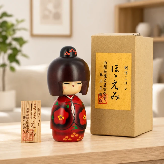 Poupée japonaise Kokeshi Shiawase - Modern and Past