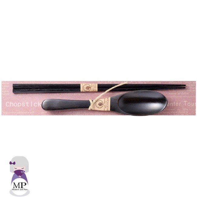 set baguettes et cuillère japonaises en bois fait main Au japon