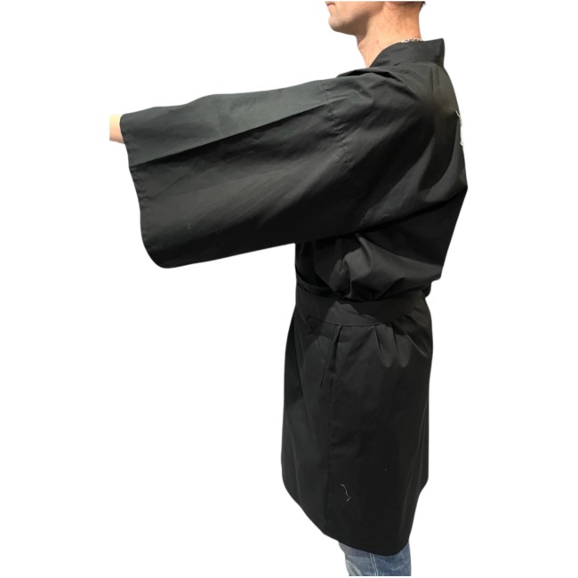 Yukata japonais homme noir avec dragon brodé – Fabriqué au Japon