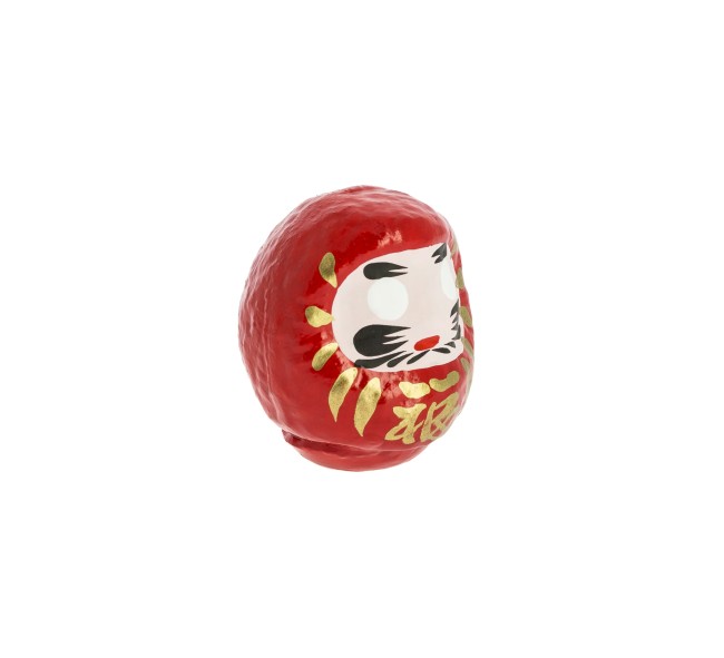 Daruma traditionnel rouge moyen porte-bonheur japonais