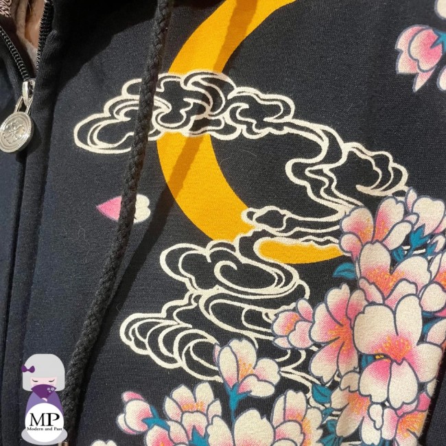 Sweat japonais à capuche brodé carpe Koï unisexe Akamon