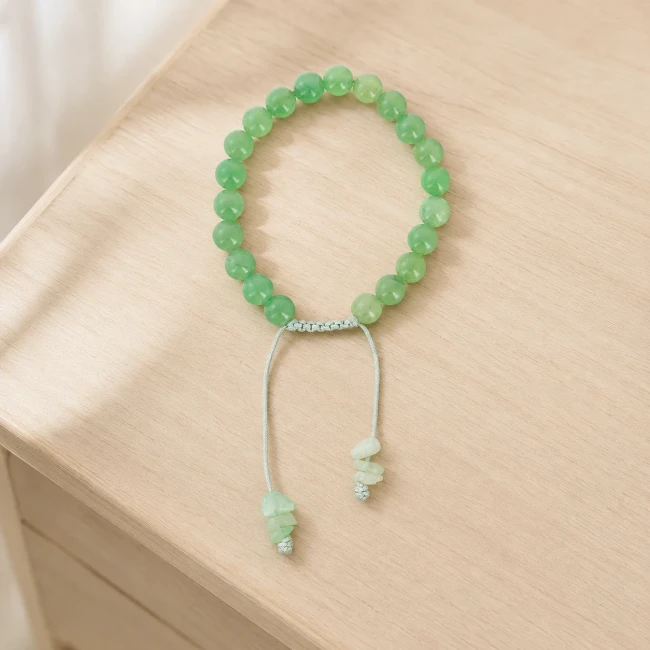 Bracelet-mala aventurine verte - Modern and Past