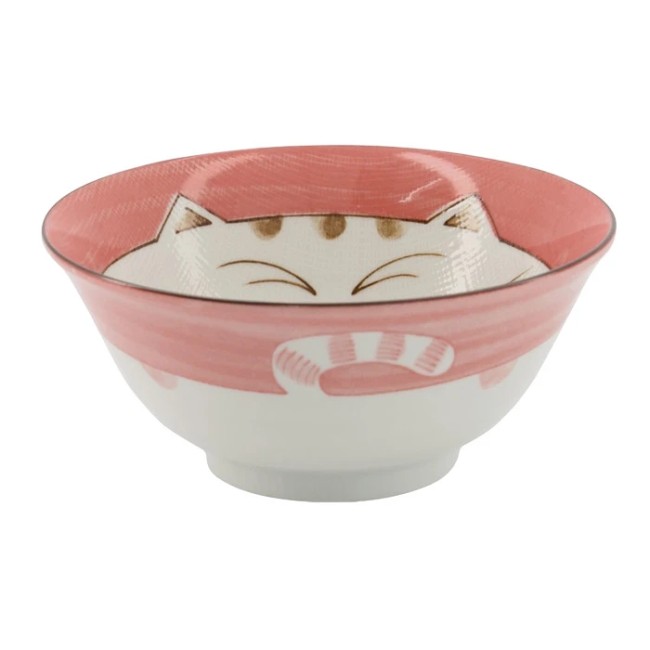 bol japonais chat neko rose kawaii porcelaine tokyo design