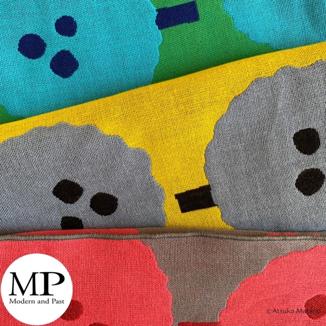 Foulard japonais en gaze de coton jaune Feel Happy Atsuko Matano