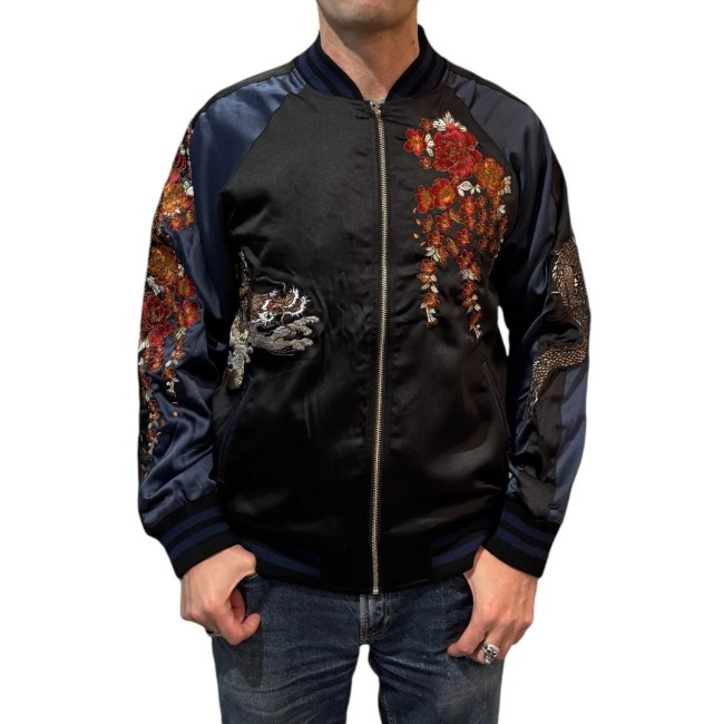 Veste Sukajan Dragons – Côté Dragon Unique Veste Sukajan réversible dragon unique – broderie japonaise