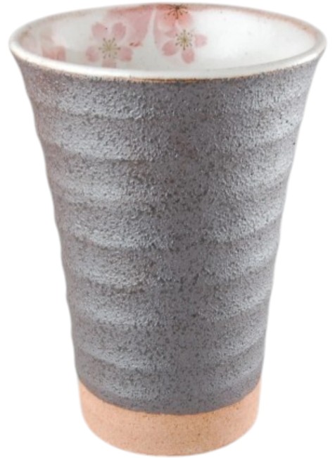 Tasse japonaise Konabiki Maizakura en porcelaine peinte à la main avec fleurs roses fabriquée au Japon