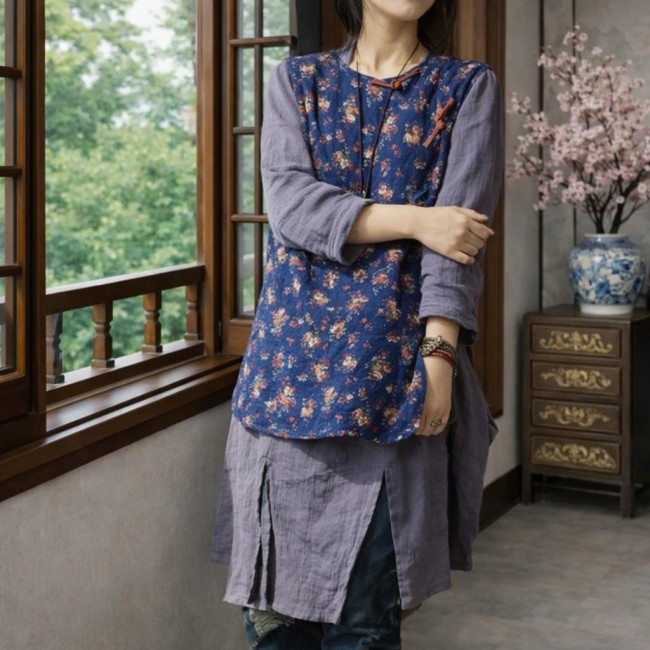 gilet bleu asiatique sans manche double couche gilet asiatique bleu sans manche double couche coton laine