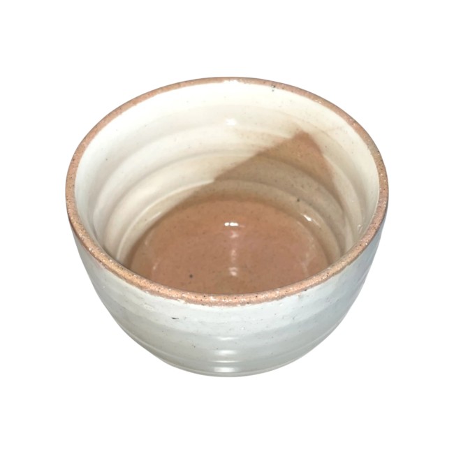 Bol à thé japonais en porcelaine Mino Yaki avec motifs fleurs roses