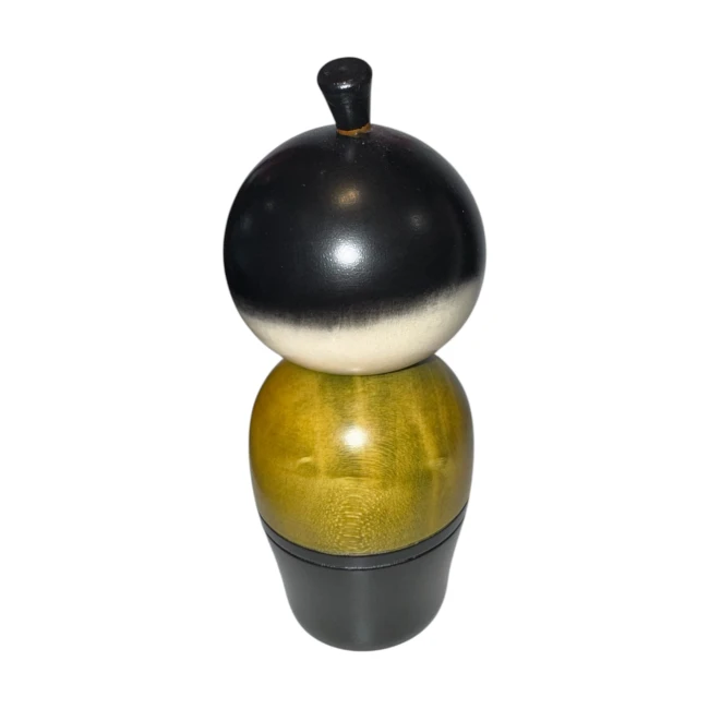 Dos de la poupée Kokeshi Young Samurai en bois Mizuki - Modern and Past