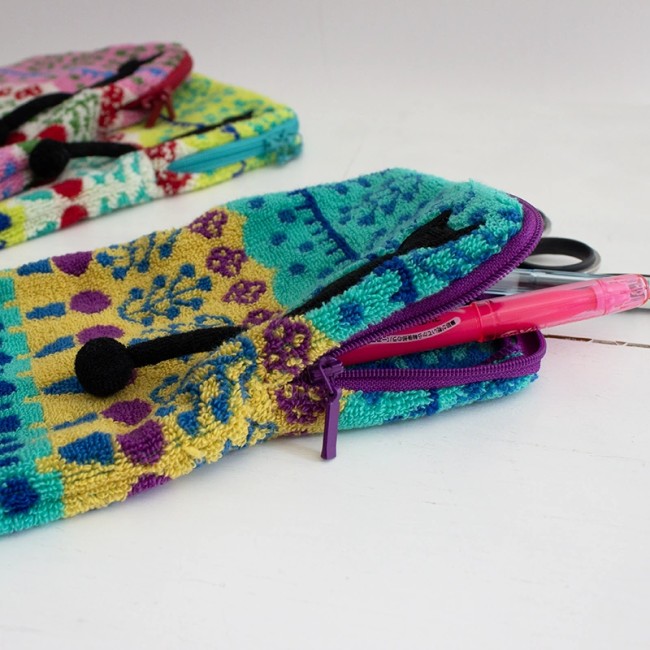 Pochette japonaise Atsuko Matano – motif floral Spain – coton doux fabriquée au Japon Pochette japonaise en coton motif floral coloré Atsuko Matano