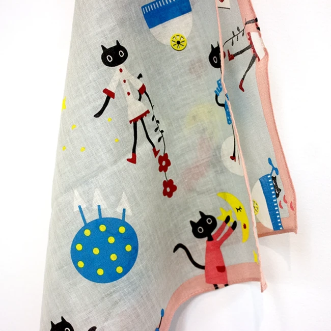 Foulard en gaze de coton Atsuko Matano Holiday fabriqué au Japon chez Modern and Past