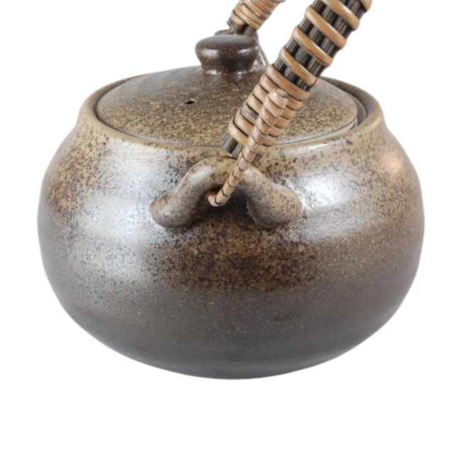 Théière japonaise Dobin Bizen en faïence japonaise