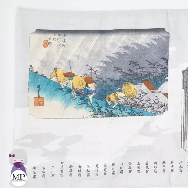 Tenugui japonais motif Pont de Tokyo – 100 % coton