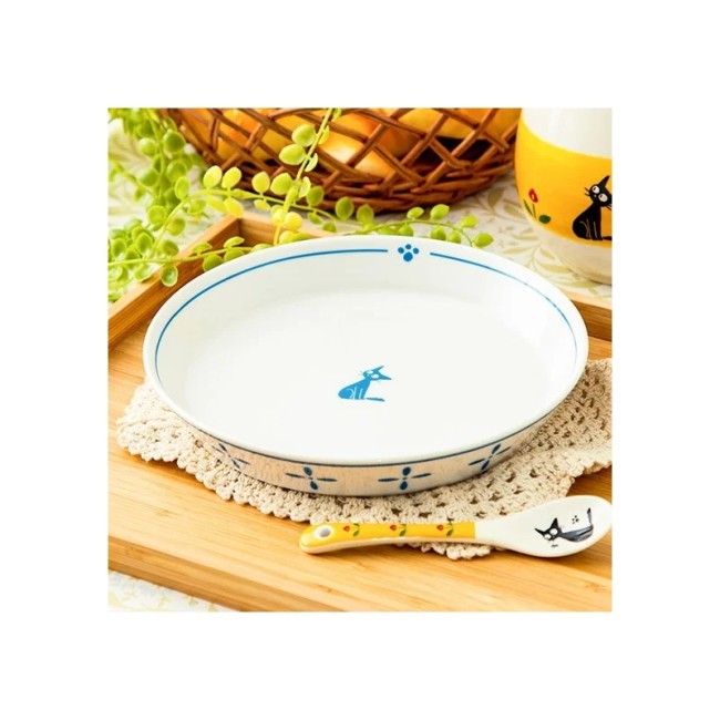 Assiette Osono Jiji en céramique – Produit Studio Ghibli Assiette Osono 18 cm Jiji – Kiki la Petite Sorcière