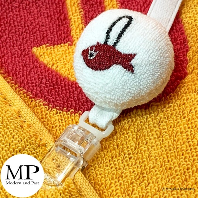 Pinces à serviette japonaise blanche Chat Mémé Atsuko Matano