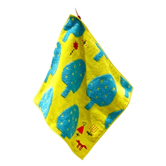 mini serviette japonaise Small Forest jaune en coton Atsuko Matano mini serviette japonaise jaune coton motif petit renard Small Forest Atsuko Matano
