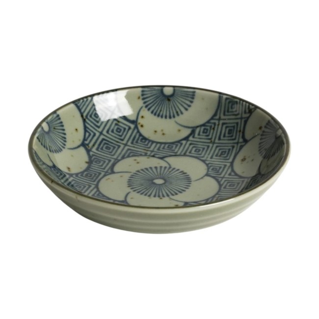 coupelle japonaise en porcelaine motif Yokoi UME bleu
