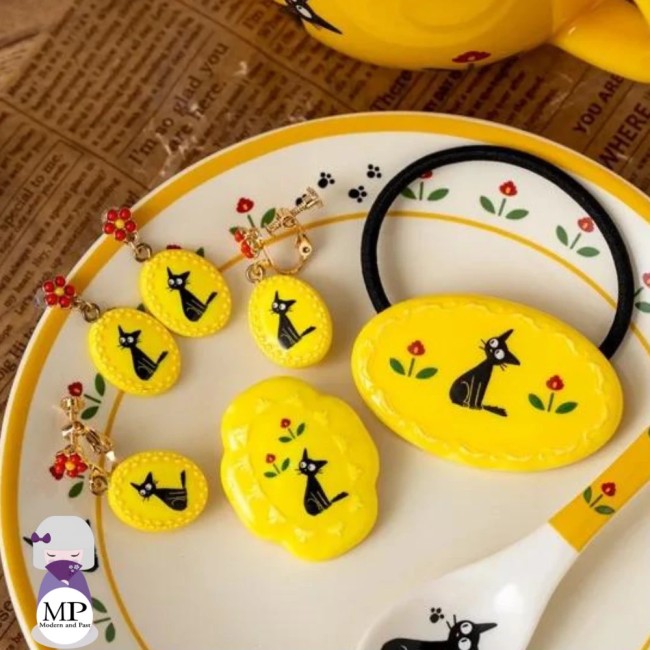 Élastique à cheveux Jiji jaune Kiki la petite sorcière Studio Ghibli