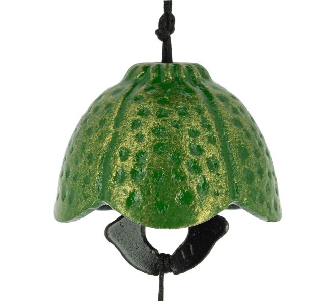 Cloche à vent Furin Hana verte en fonte - Modern and Past