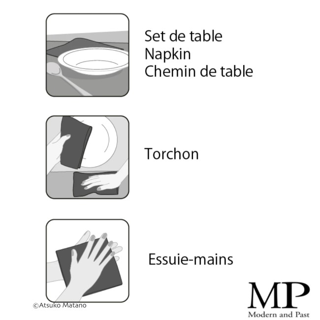 serviette japonaise rose gaze coton chats cuillère fourchette