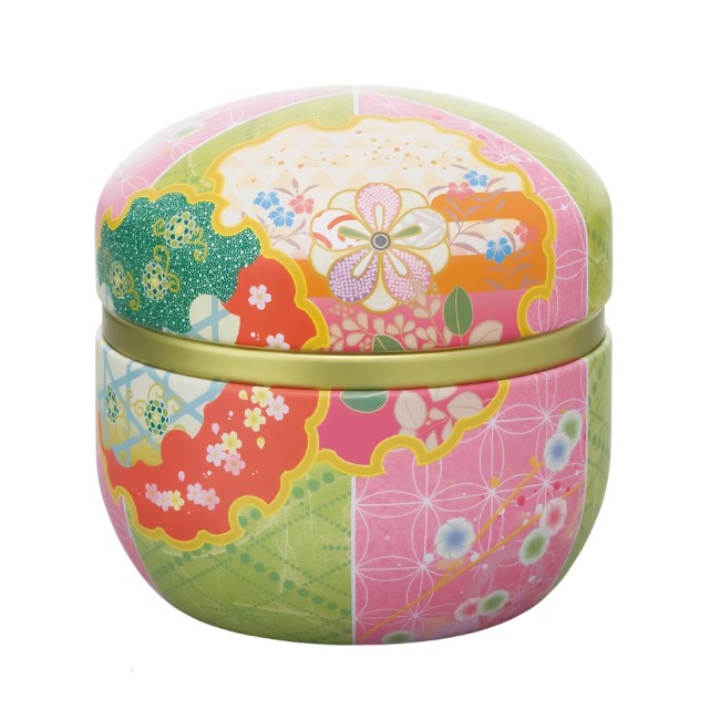 Boîte à thé japonaise rose Suzuko Otedama – motif floral