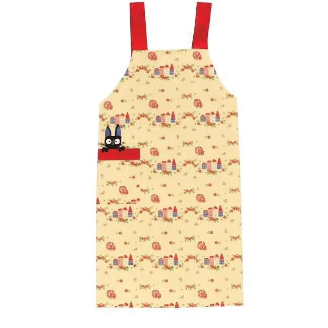 Tablier Jiji rose et châteaux Kiki la Petite Sorcière