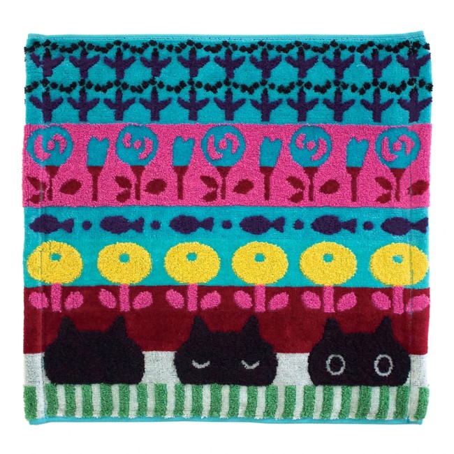 Serviette japonaise en coton éponge Meme Sarasa – Atsuko Matano Bleu