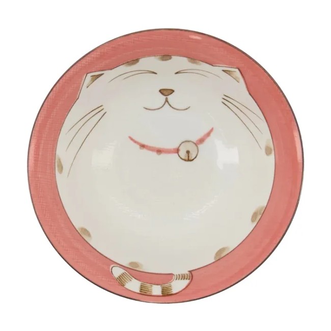 Bol ramen chat rose – porcelaine japonaise Bol japonais ramen chat rose – porcelaine kawaii fabriquée au Japon