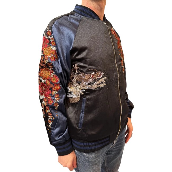 Veste Sukajan Dragons – Côté Double Dragons Veste Sukajan réversible face à face des dragons – côté deux dragons