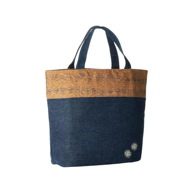 Sac isotherme Totoro style liège et denim – Studio Ghibli