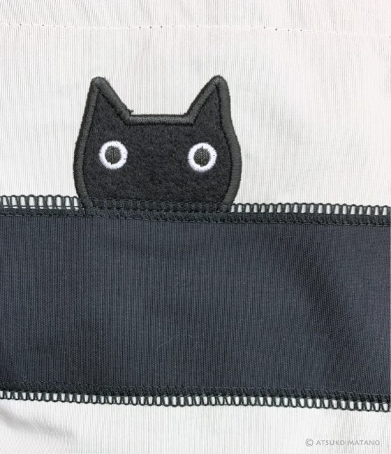 Trousse tablette Border cat noir – Atsuko Matano Trousse japonaise pour tablette Border cat noir – Atsuko Matano