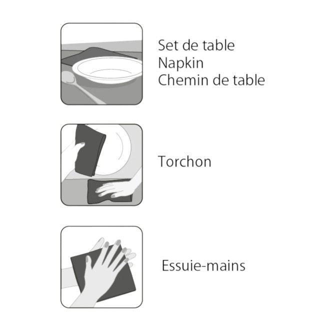 Serviette japonaise d’invité verte en gaze de coton Feel Happy Atsuko Matano