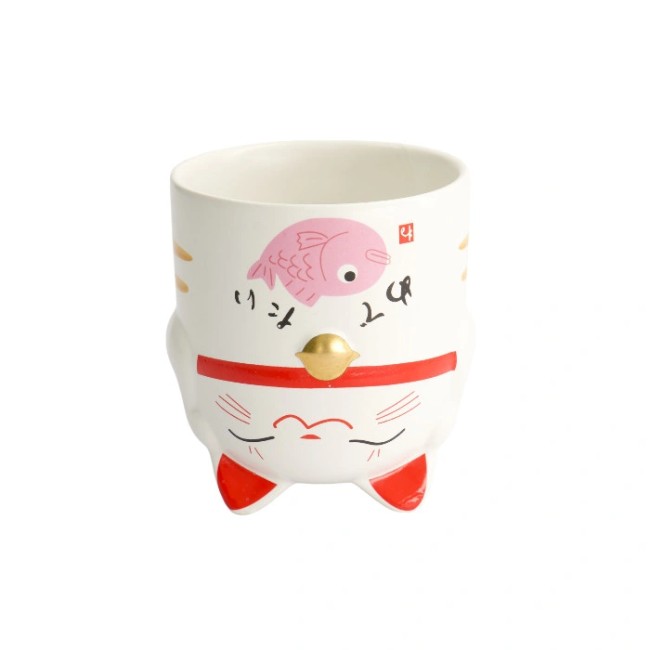 Mug Maneki Neko rose – céramique japonaise kawaii Mug japonais Maneki Neko rose – céramique kawaii 350 ml