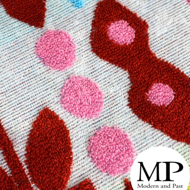 Mini serviette japonaise bleue en coton éponge motif chat Gardening Atsuko Matano fabriquée au Japon